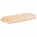 Tischplatte 100x50x2,5 cm Massivholz Kiefer Oval