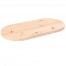 Tischplatte 80x40x2,5 cm Massivholz Kiefer Oval