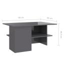 Couchtisch Hochglanz-Grau 90x60x46,5 cm Holzwerkstoff