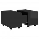 Couchtisch Hochglanz-Schwarz 60x60x38 cm Holzwerkstoff