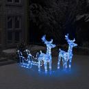 Rentiere & Schlitten Weihnachtsdekoration 160 LEDs 130 cm Acryl