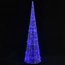 LED-Kegel Acryl Weihnachtsdeko Pyramide Blau 120 cm