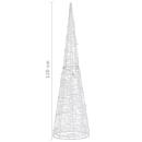 LED-Kegel Acryl Weihnachtsdeko Pyramide Bunt 120 cm