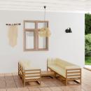 8-tlg. Garten-Lounge-Set mit Kissen Kiefer Massivholz