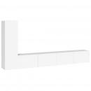 3-tlg. TV-Schrank-Set Weiß Holzwerkstoff