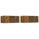 4-tlg. TV-Schrank-Set Räuchereiche Holzwerkstoff