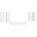 6-tlg. TV-Schrank-Set Weiß Holzwerkstoff