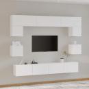 8-tlg. TV-Schrank-Set Weiß Holzwerkstoff
