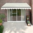 Markise Einziehbar Creme 3,5x2,5 m Stoff und Aluminium