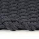 Teppich Rechteckig Anthrazit 80x160 cm Baumwolle