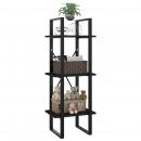 Bücherregal 3 Fächer Schwarz 40x30x105 cm Holzwerkstoff