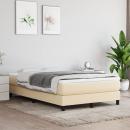 Taschenfederkernmatratze Creme 120x200x20 cm Stoff