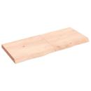 Wandregal 120x50x(2-6) cm Massivholz Eiche Unbehandelt