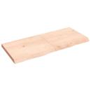 Wandregal 140x60x(2-6) cm Massivholz Eiche Unbehandelt