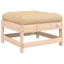 7-tlg. Garten-Lounge-Set mit Kissen Massivholz