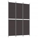 3-tlg. Paravent Braun 150x220 cm Stoff