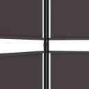 4-tlg. Paravent Braun 200x220 cm Stoff