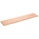 Wandregal Hellbraun 180x40x(2-4) cm Massivholz Eiche Behandelt