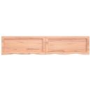 Wandregal Hellbraun 140x30x(2-4) cm Massivholz Eiche Behandelt